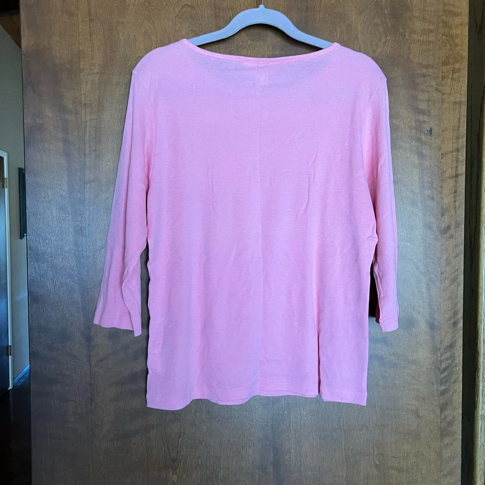 Lilly Pulitzer Light Pink Long Sleeve Top - Picture 3 of 3